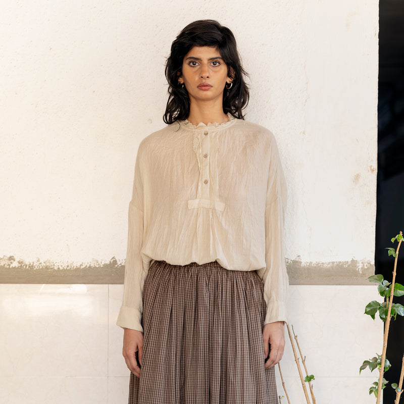 Women's Merino Wool Colby Oversize Top - Alabaster