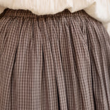 Women's Handloomed Silk Gayle Reversilbe Skirt - Brown Checks
