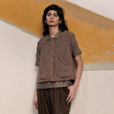 Women's Hand Spun Merino Wool Bobby Vest - Brown