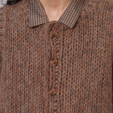 Women's Hand Spun Merino Wool Bobby Vest - Brown