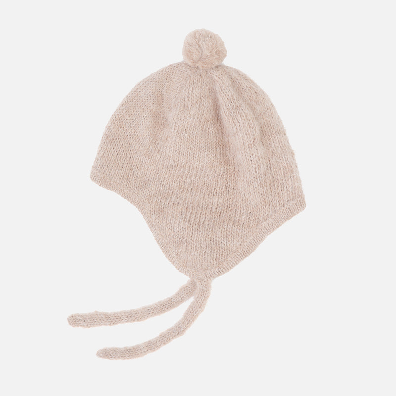 Baby Suri Alpaca Bonnet - Oatmilk