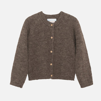 Kids Suri Alpaca Cardigan - Owl