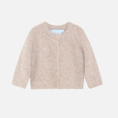 Baby Suri Alpaca Cardigan - Oatmilk