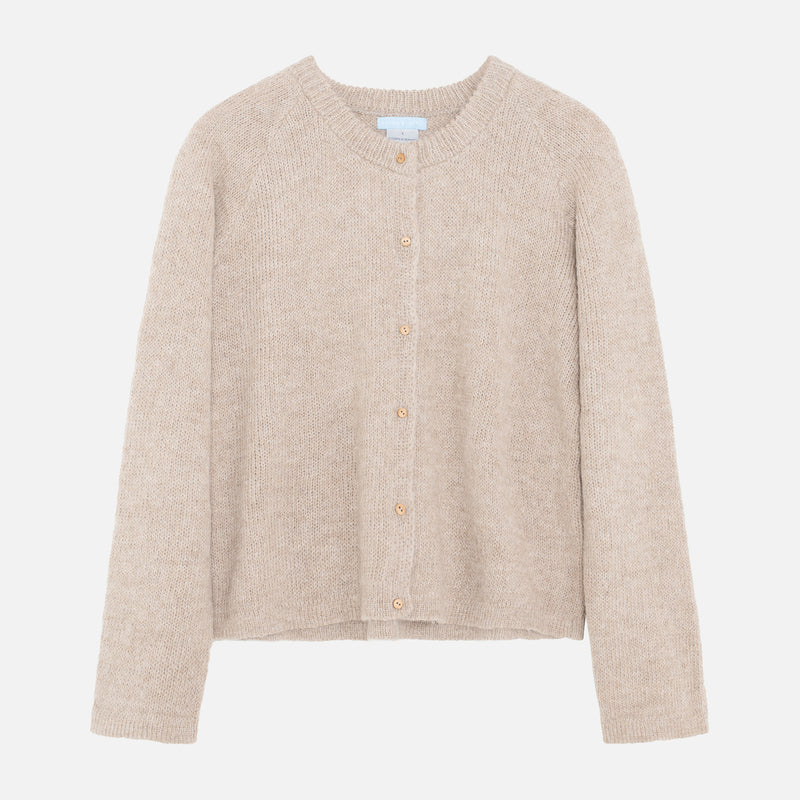 Women's Suri Alpaca Cardigan - Oatmilk