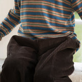 Kids Cotton Corduroy Barrel Pants - Earth