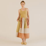 Women's Linen & Cotton Willow Skirt - Patchwork Mix
