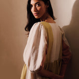 Women's Linen & Cotton Winnie Dress - Patchwork Mix