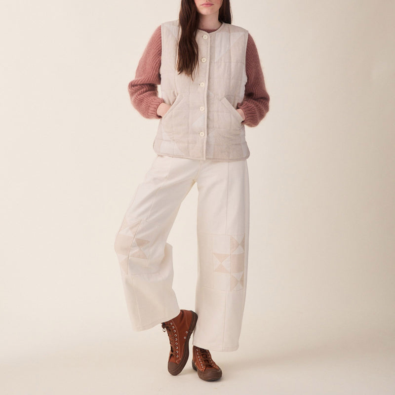 Women's Cotton Ini Patch Jeans - Oat Mix
