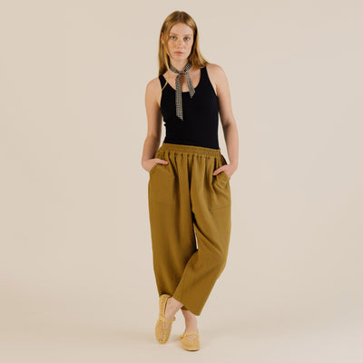 Women's Cotton Billy Trousers - Olive