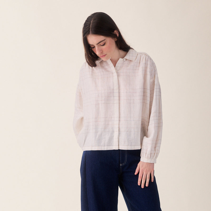 Women's Linen Binni Shirt - White Base