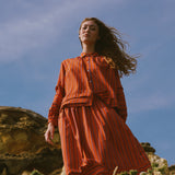 Women's Cotton/Linen Lotta Shirt - Red Stripe