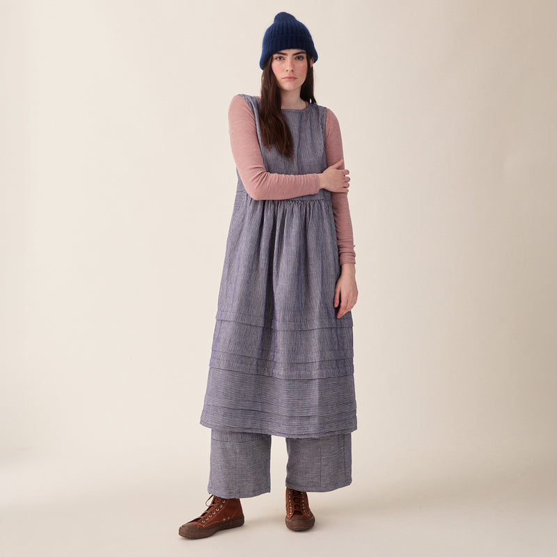 Women's Hemp/Cotton Robbie Dress - Railroad Stripe