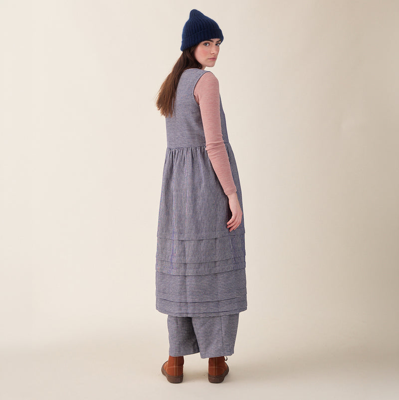 Women's Hemp/Cotton Robbie Dress - Railroad Stripe