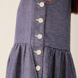 Women's Hemp/Cotton Robbie Dress - Railroad Stripe