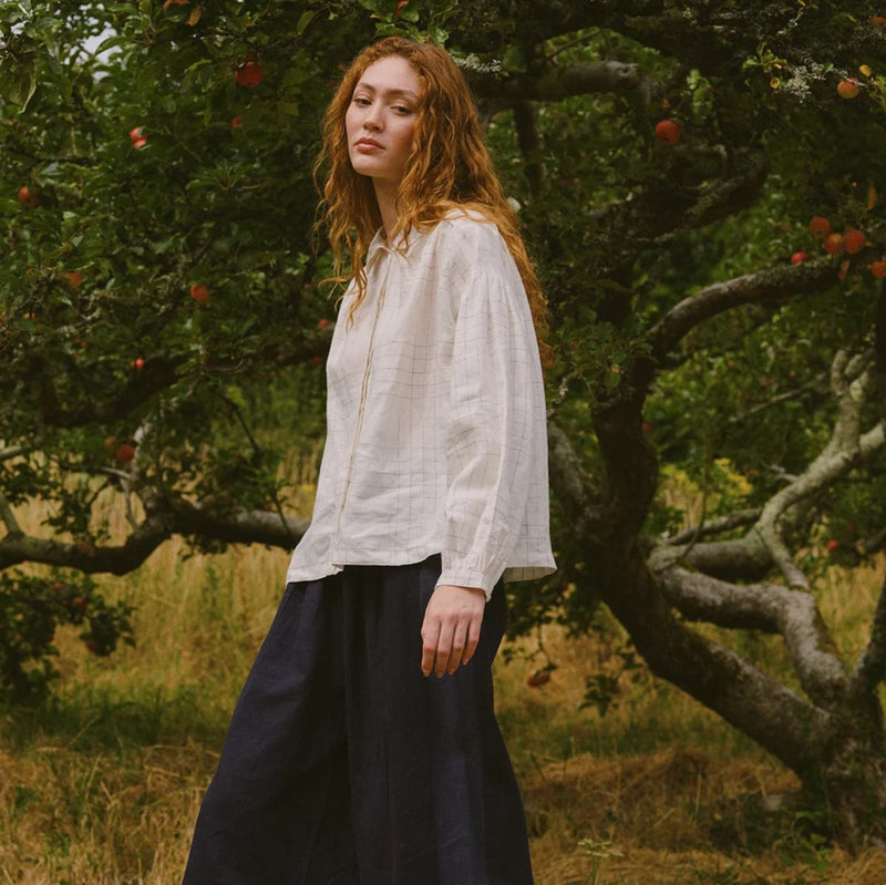 Women's Linen Binni Shirt - White Base