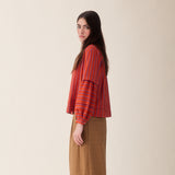 Women's Cotton/Linen Lotta Shirt - Red Stripe