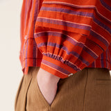 Women's Cotton/Linen Lotta Shirt - Red Stripe