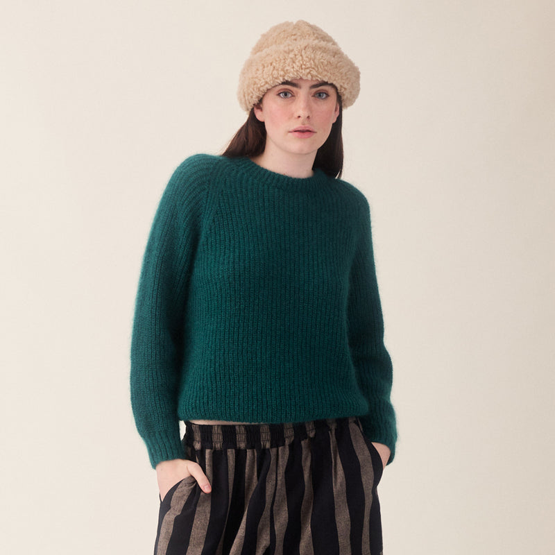 Women's Teddy Wool Cloud Hat - Natural