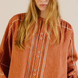 Women's Linen Willow Shirt - Brick