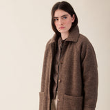 Women's Wool Bobby Coat - Brown Marl