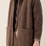 Women's Wool Bobby Coat - Brown Marl