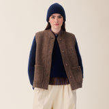 Women's Wool Sienna Vest - Brown Marl