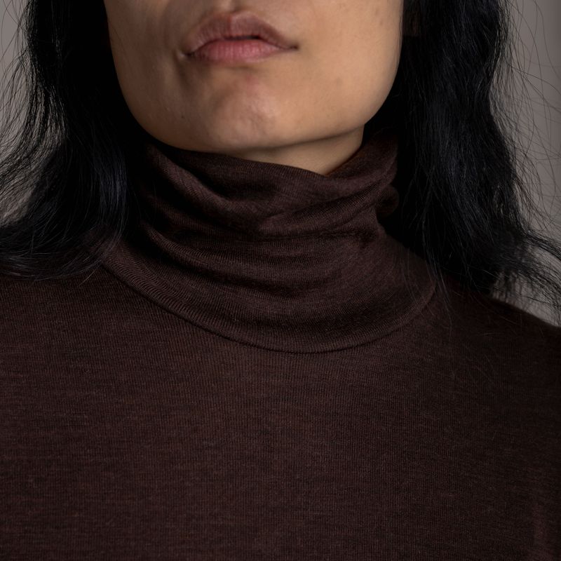 Auk Women's Top - Merino Wool & Silk - Cacao