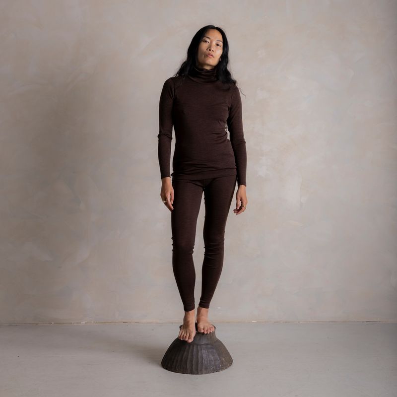 Auk Women's Top - Merino Wool & Silk - Cacao
