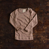 Lark Baby Top - Merino Wool & Silk - Warm Driftwood