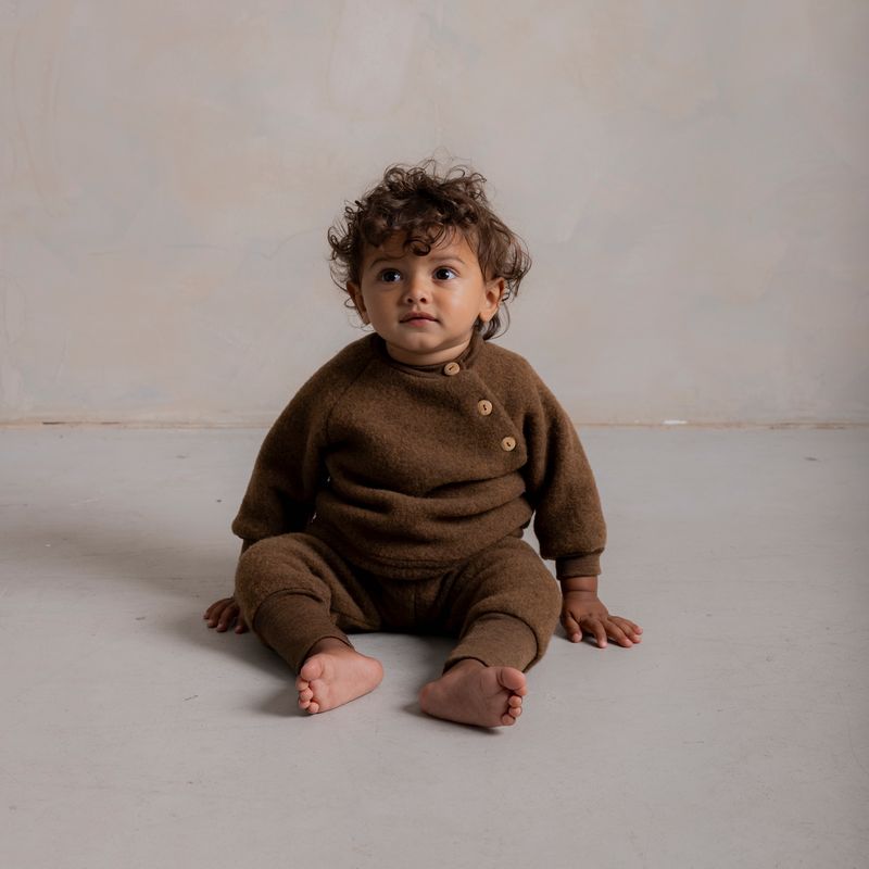 Barbet Baby & Kids Pants - Merino Wool Fleece - Sycamore