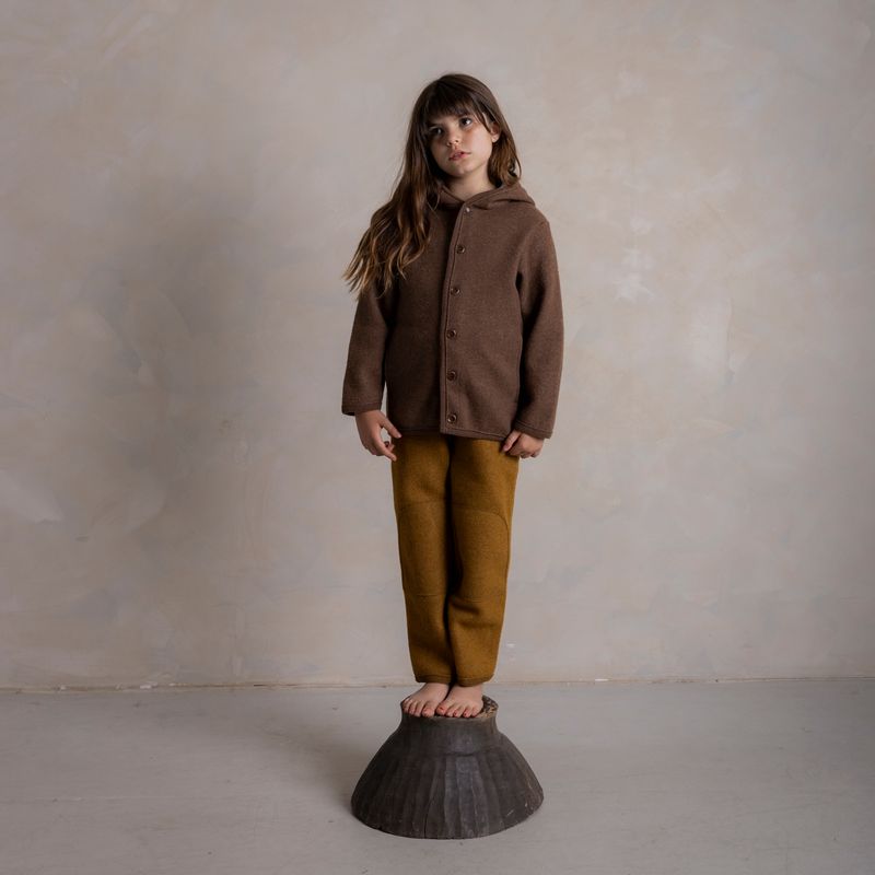 River Baby & Kids Dungarees - Boiled Merino Wool  - Copper