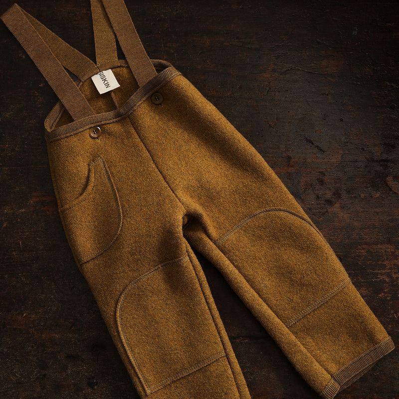 River Baby & Kids Dungarees - Boiled Merino Wool  - Copper