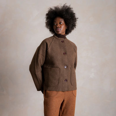 Women's Creek II Jacket - Boiled Merino Wool - Hazelnut
