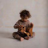 Dove Baby Cardigan - Merino Wool & Silk - Warm Driftwood