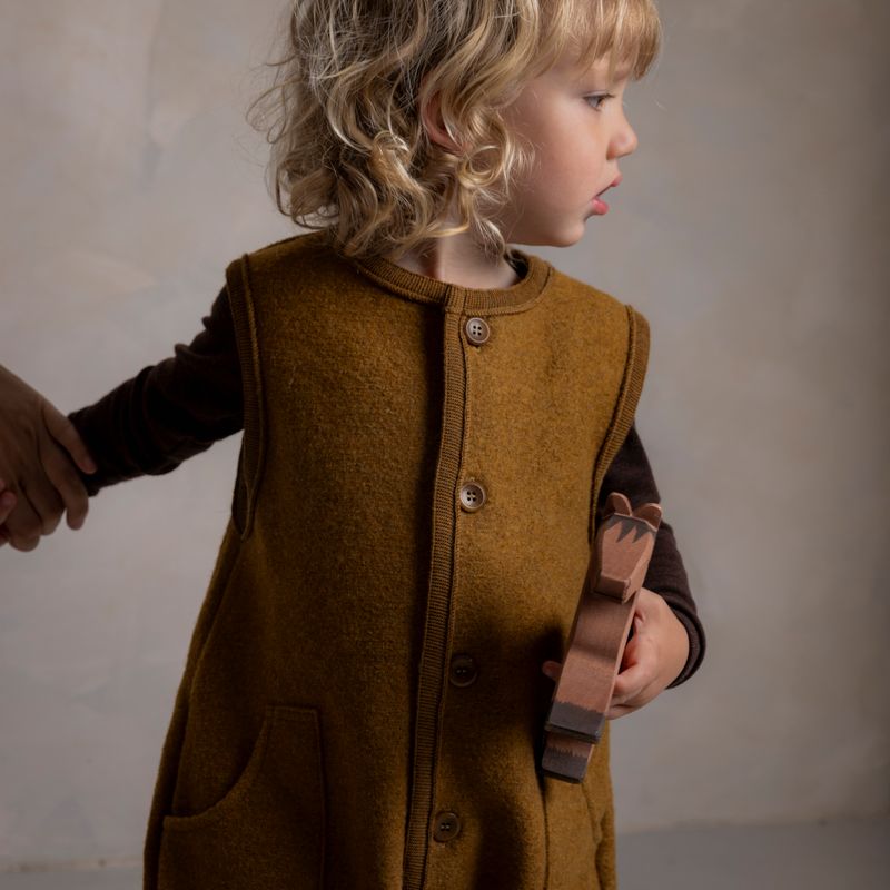 Earth Baby & Kids Playsuit - Boiled Merino Wool - Copper