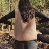Eider Women's Vest - Merino Wool Fleece - Driftwood