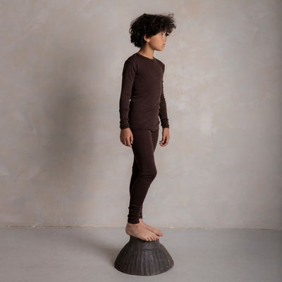 Finch Baby & Kids Leggings - Merino Wool & Silk - Cacao