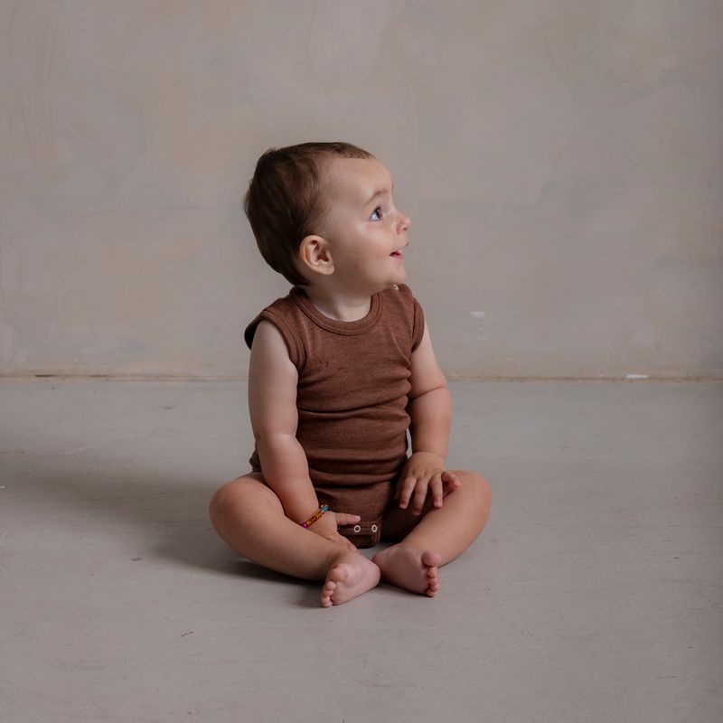 Gosling Baby Body - Merino Wool & Silk - Russet