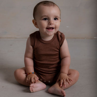 Gosling Baby Body - Merino Wool & Silk - Russet