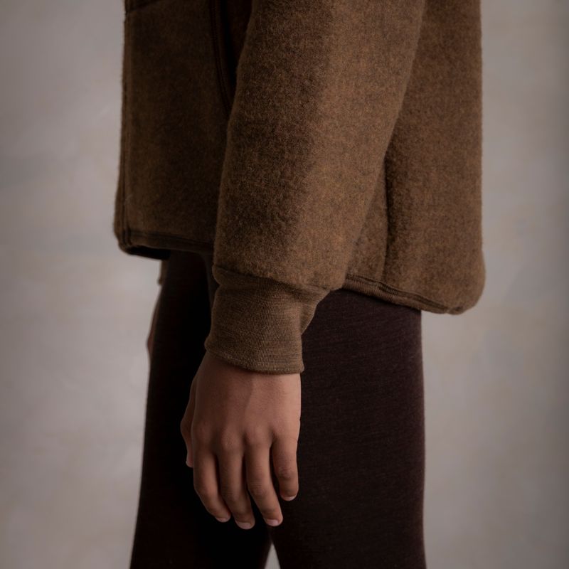 Hawk Kids Jacket - Merino Wool Fleece - Sycamore