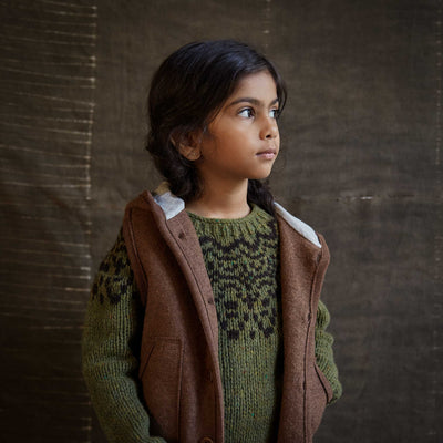 Wind Baby & Kids Vest - Boiled Merino Wool - Hazelnut