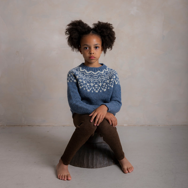 Isle Baby & Kids Sweater - Donegal Wool - Lagoon