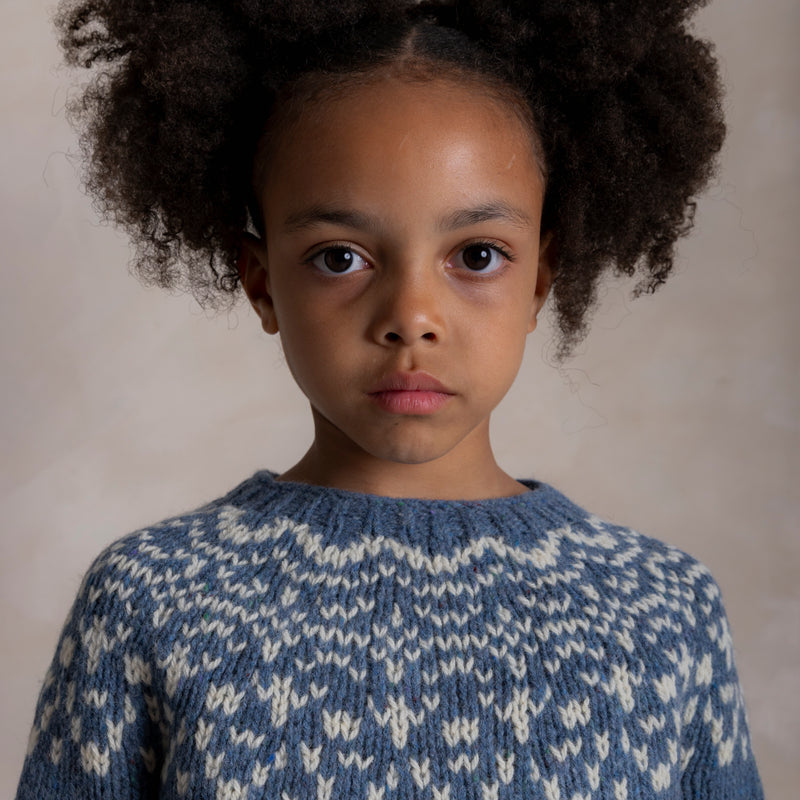 Isle Baby & Kids Sweater - Donegal Wool - Lagoon