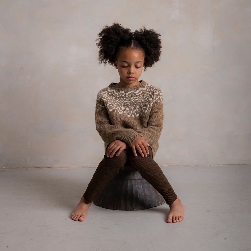 Isle Baby & Kids Sweater - Donegal Wool - Husk