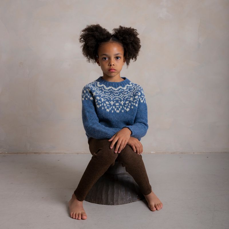 Isle Baby & Kids Sweater - Donegal Wool - Lagoon
