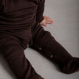 Kea Baby Pyjamas - Merino Wool & Silk - Cacao