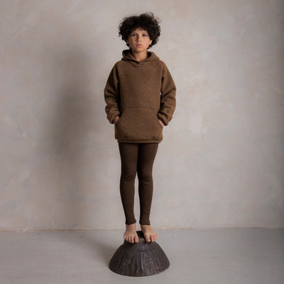 Kestrel Kids Hoodie - Merino Wool Fleece - Sycamore