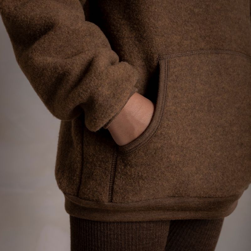 Kestrel Kids Hoodie - Merino Wool Fleece - Sycamore