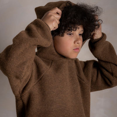 Kestrel Kids Hoodie - Merino Wool Fleece - Sycamore