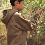 Kestrel Kids Hoodie - Merino Wool Fleece - Sycamore